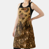 Tablier Empreinte de léopard Parties scintillant d'or (Insitu)