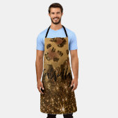 Tablier Empreinte de léopard Parties scintillant d'or (Porté)