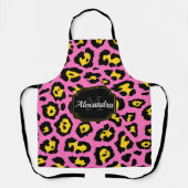 Tablier Empreinte de léopard rose (Recto)
