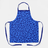 Tablier Empreinte de léopard sauvage - Bleu (Recto)