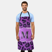 Tablier Empreinte de léopard violet (Porté)