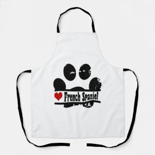 Tablier Empreinte de patte de chien Épagneul Français