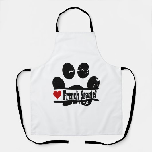 Tablier Empreinte de patte français espagnol chien (Recto)