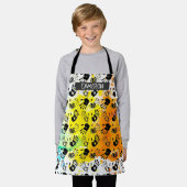 Tablier Empreinte de peinture à la main tout-sur impressio (Porté)