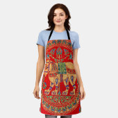 Tablier Empreinte d'éléphants d'Inde orientale (Porté)