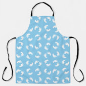 Tablier Empreintes bébé, Pied bébé, Marches, Bleu, Garçon (Recto)