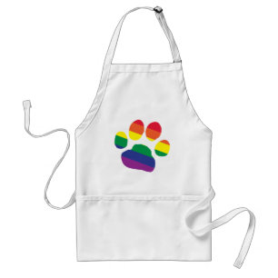 Tablier Empreintes de pattes gay pride
