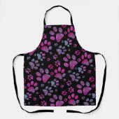 Tablier Empreintes de pattes Léopard Spot rose (Recto)