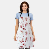 Tablier Empreintes sanglantes Les taches sanglantes et les (Porté)