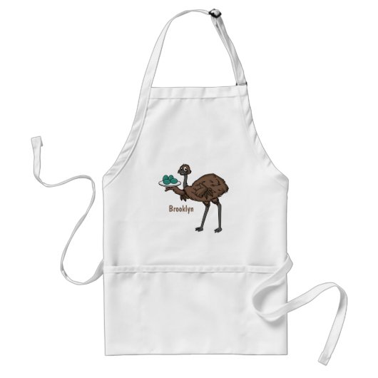 Tablier Emu avec dessin animé d'oeufs (Devant)