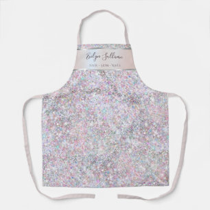 Tablier en feuille de parties scintillant rose Fau