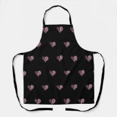 Tablier en fibre rose et noire (Recto)