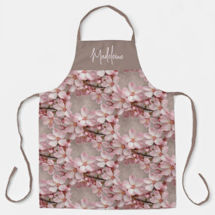 Tablier en fleurs de cerisier personnalisé