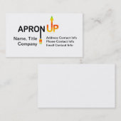 TABLIER EN HAUT ! CARTE DE VISITE (Devant / Derrière)