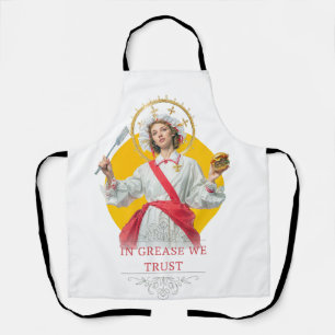 Tablier En la graisse nous croyons. Saint de la Cuisine