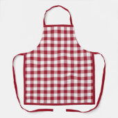 Tablier En vichy classique rouge (Recto)