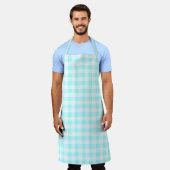 Tablier en vichy Vérifier Motif bleu clair (Porté)
