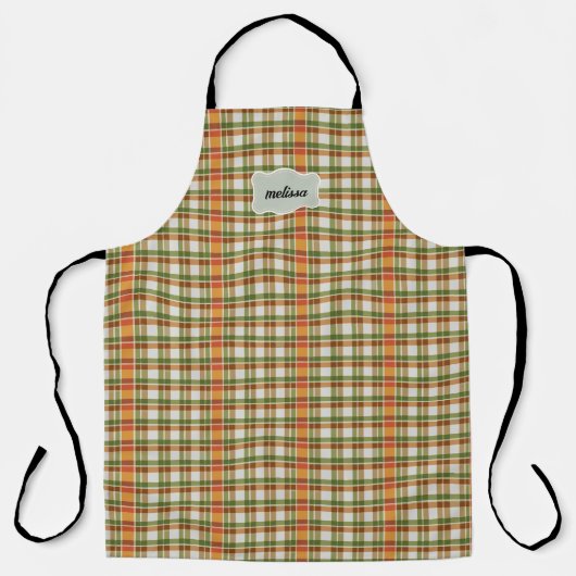 Tablier En vichy vert orange (Recto)