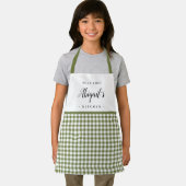 Tablier En vichy verte vérifier cuisine personnalisée enfa (Insitu)