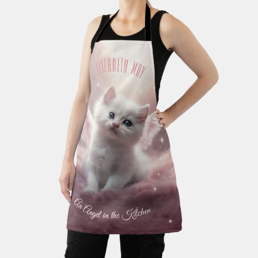 Tablier Enchanter Kitten rose avec ailes d'ange (Insitu)