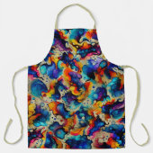 Tablier Encre liquide colorée Abstraction (Recto)