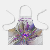 Tablier Energetic, Colorful Abstract Fractal Flower Text (Recto)