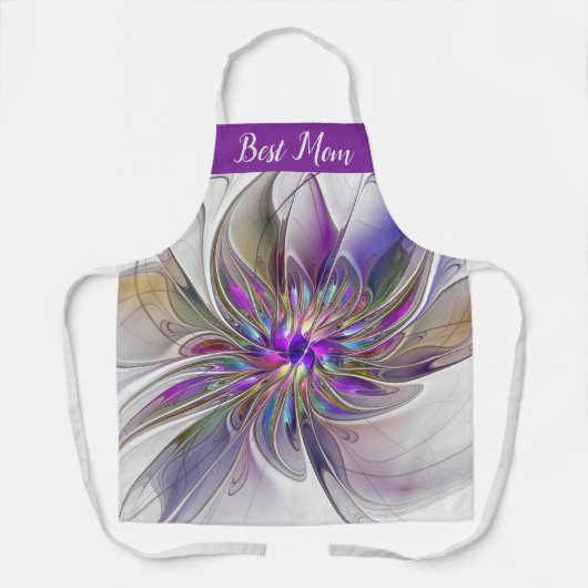 Tablier Energie, Abstraite Fleur d'art fractal Meilleure m (Recto)