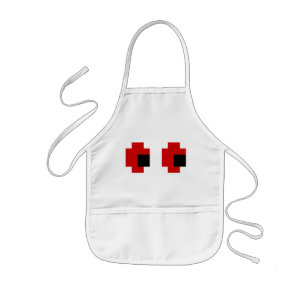 Tablier Enfant 8 bits Éffrayants yeux rouges