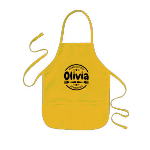 Tablier Enfant Accueil Apprentice Cuisinière sur mesure Apron pou
