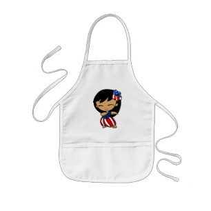 Tablier Enfant Aloha Honeys Patriotique Hula Girl Aprons