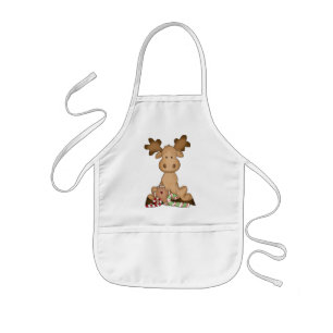 Tablier Enfant Appartement pour enfants Moose de Noël