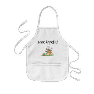 Tablier Enfant Apron Avec Chien Mignonne Et Pomme Os Appetit