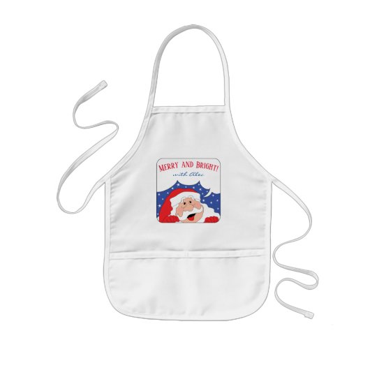 Tablier Enfant Apron de la longueur de Noël Joyeux Père Noël (Devant)
