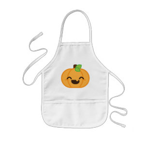 Tablier Enfant Apron du Citrouille Kawaii Jack-o'-lantern
