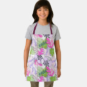 Tablier Enfant Apron : Feuilles Abstraits (blanc) (Insitu)
