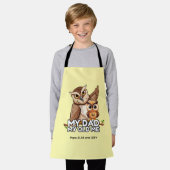 Tablier Enfant Apron : Mon père Mon vieux moi (jaune) (Porté)