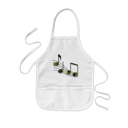 Tablier Enfant Apron Notes de dubstep (Devant)