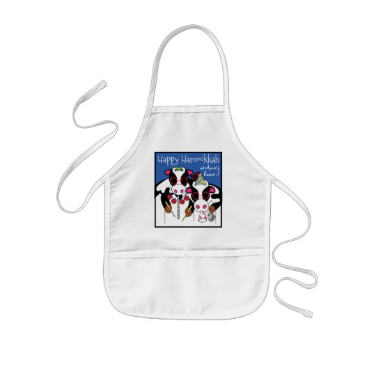 Tablier Enfant Aprons Happy Hamookkah pour les enfants (Devant)