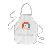 Tablier Enfant Arc-en-ciel charmant pour filles aux étoiles brill (Devant)
