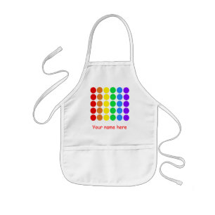 Tablier Enfant Arc-en-ciel pointillé