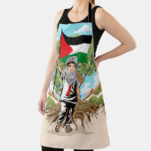 Tablier Enfant avec le drapeau de Keffiyeh Palestine (Insitu)