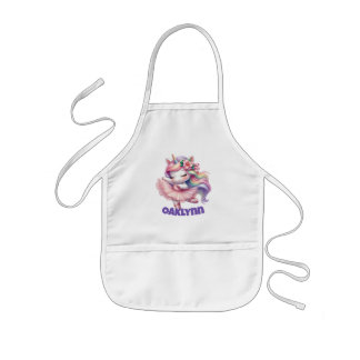 Tablier Enfant Ballerina colorée Unicorn Personnalisée
