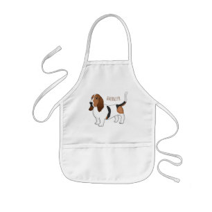 Tablier Enfant Basset hound dessin de chien