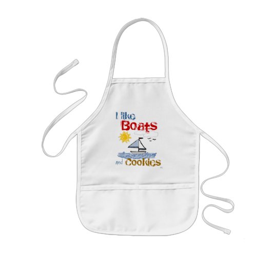 Tablier Enfant Bateaux et biscuits (Devant)