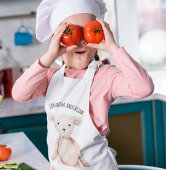 Tablier Enfant Beauté Moderne Pastel Pink Teddy Ours Avec Nom