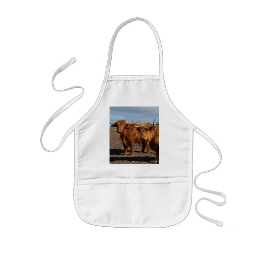 Tablier Enfant Big Brown Highland Cows (Devant)