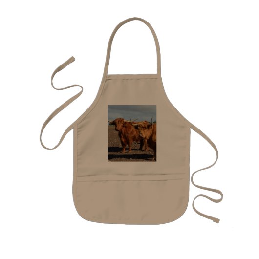 Tablier Enfant Big Brown Highland Cows (Devant)