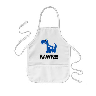 Tablier Enfant Bleu de Rawr Dino
