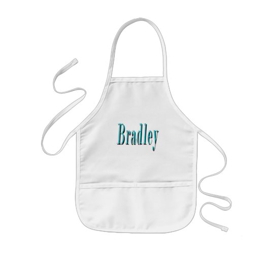 Tablier Enfant Blue Bradley Name, (Devant)