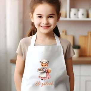 Tablier Enfant Boulangerie Renard Mignon Personnalisé